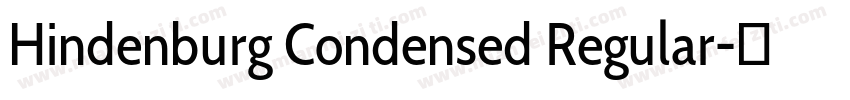 Hindenburg Condensed Regular字体转换